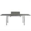 Afuera Living Aluminum Outdoor Patio Dining Table in Silver/Gray