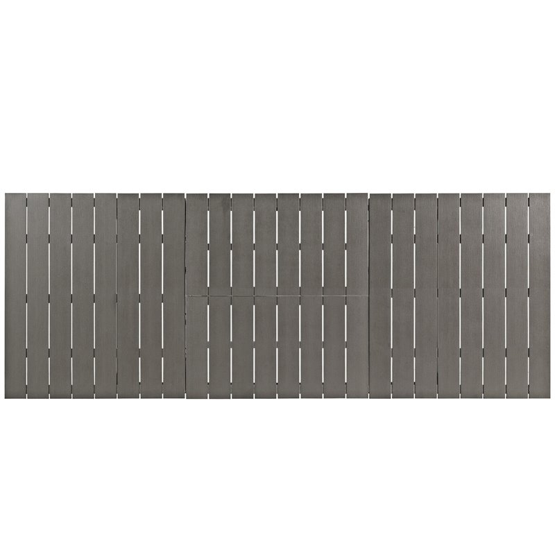 Afuera Living Aluminum Outdoor Patio Dining Table in Silver/Gray