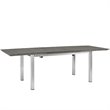 Afuera Living Aluminum Outdoor Patio Dining Table in Silver/Gray