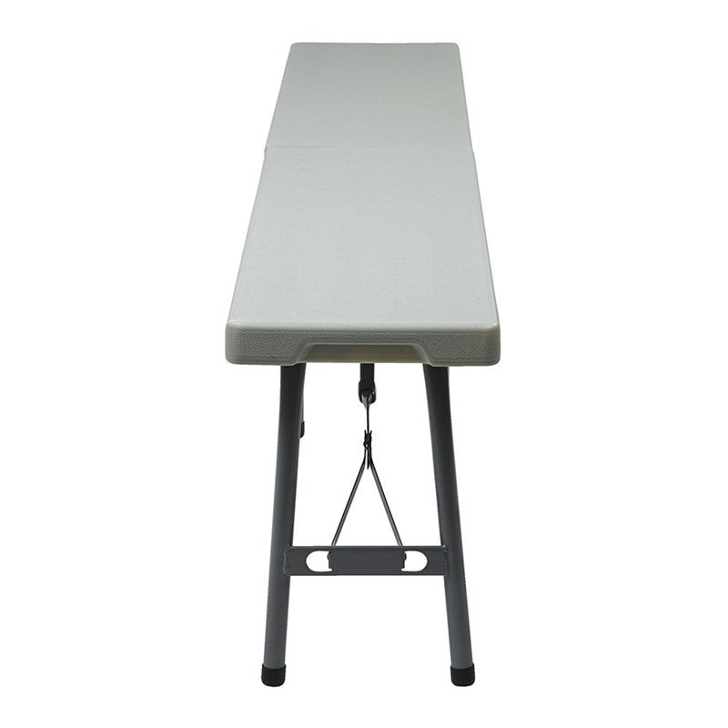 Afuera Living 6' Fold-in-Half Bench with Powder Coated Tubular Frame in Gray