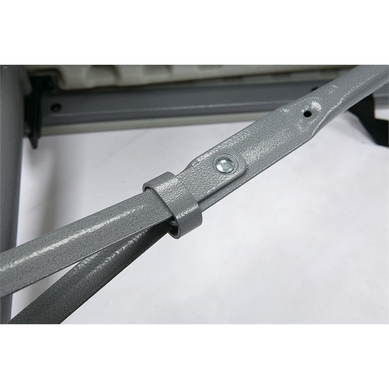 Afuera Living 6' Fold-in-Half Bench with Powder Coated Tubular Frame in Gray