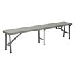Afuera Living 6' Fold-in-Half Bench with Powder Coated Tubular Frame in Gray