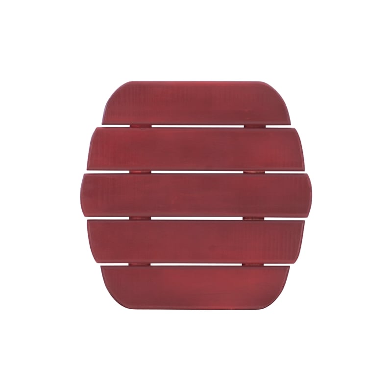 Afuera Living Solid Acacia Wood Outdoor Side Table in Red Stain