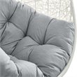 Afuera Living Modern Rattan Swing Chair with Stand in White Gray