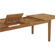 Afuera Living 9-Piece Solid Teak Patio Dining Set in Natural/White