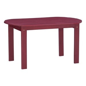 Afuera Living Acacia Wood Outdoor Coffee Table in Red Stain
