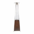 Afuera Living Metal Round Outdoor Patio Heater in Bronze with Wheels