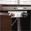 Afuera Living Metal Round Outdoor Patio Heater in Bronze with Wheels
