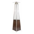 Afuera Living Metal Round Outdoor Patio Heater in Bronze with Wheels