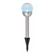 Afuera Living 4-Pack Glass Solar LED Pathway Lights in Modern Silver