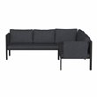 Afuera Living Charcoal Steel Patio Sectional with Removable Cushions
