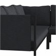 Afuera Living Charcoal Steel Patio Sectional with Removable Cushions