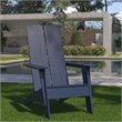 Afuera Living Navy Resin Adirondack Chair with Modern Dual Slat Design