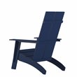 Afuera Living Navy Resin Adirondack Chair with Modern Dual Slat Design