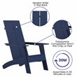 Afuera Living Navy Resin Adirondack Chair with Modern Dual Slat Design