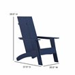 Afuera Living Navy Resin Adirondack Chair with Modern Dual Slat Design