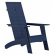 Afuera Living Navy Resin Adirondack Chair with Modern Dual Slat Design