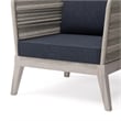 Afuera Living Contemporary Conversation Chair in Slate Grey Fabric