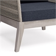 Afuera Living Contemporary Conversation Chair in Slate Grey Fabric
