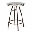 Afuera Living 3-Piece Patio Dining Table Set in Brown PE Wicker