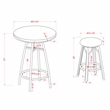 Afuera Living 3-Piece Patio Dining Table Set in Brown PE Wicker