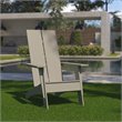Afuera Living Dual Slat Back Resin Adirondack Chair in Gray