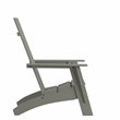 Afuera Living Dual Slat Back Resin Adirondack Chair in Gray