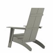 Afuera Living Dual Slat Back Resin Adirondack Chair in Gray