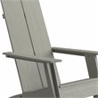 Afuera Living Dual Slat Back Resin Adirondack Chair in Gray
