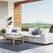 Afuera Living 4-Piece Outdoor Sectional Sofa Set in White Aluminum Frame