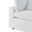 Afuera Living 4-Piece Outdoor Sectional Sofa Set in White Aluminum Frame