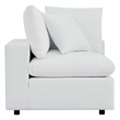 Afuera Living 4-Piece Outdoor Sectional Sofa Set in White Aluminum Frame