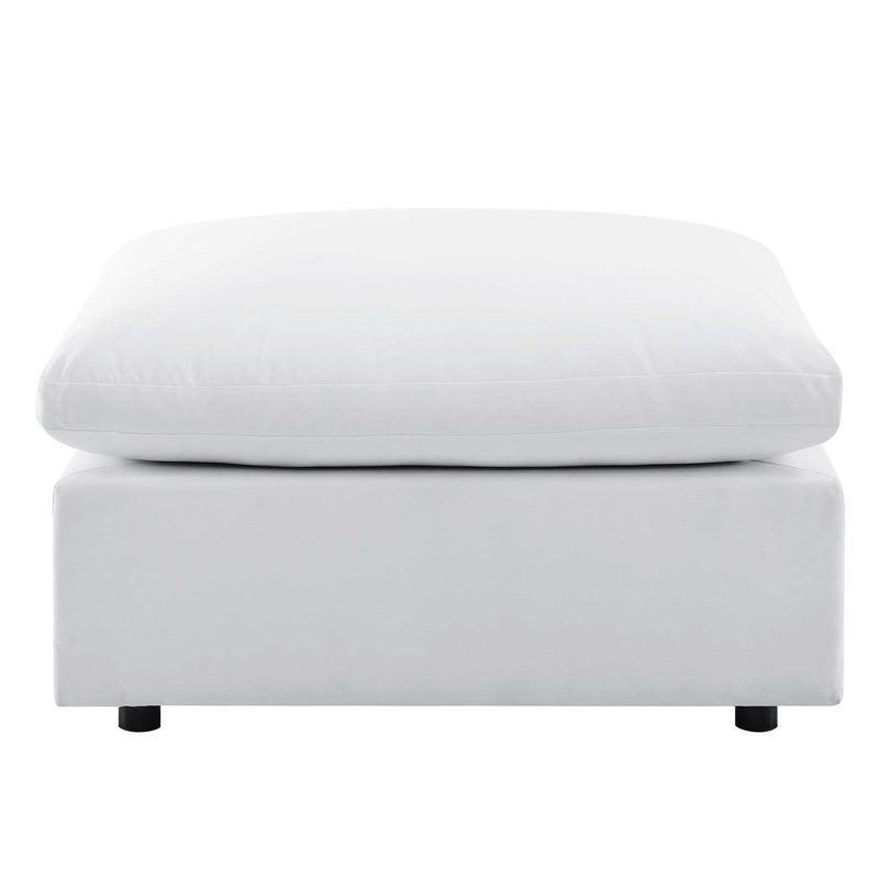 Afuera Living 4-Piece Outdoor Sectional Sofa Set in White Aluminum Frame