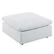 Afuera Living 4-Piece Outdoor Sectional Sofa Set in White Aluminum Frame