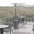 Afuera Living Outdoor Metal Patio Heater with Wheels in Silver