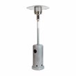 Afuera Living Outdoor Metal Patio Heater with Wheels in Silver