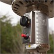 Afuera Living Outdoor Metal Patio Heater with Wheels in Silver