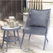 Afuera Living 3-Piece Outdoor Bistro Set with Aluminum Frame in Gray