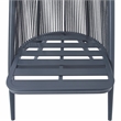 Afuera Living 3-Piece Outdoor Bistro Set with Aluminum Frame in Gray