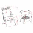 Afuera Living 3-Piece Outdoor Bistro Set with Aluminum Frame in Gray