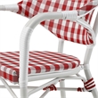 Afuera Living French Patio Armchair in Red Texteline and Aluminum Frame