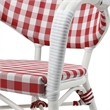 Afuera Living French Patio Armchair in Red Texteline and Aluminum Frame