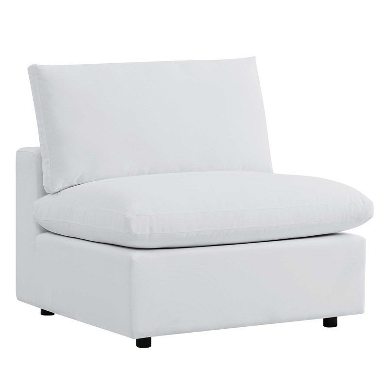 Afuera Living Water Resistant Outdoor Sofa in White Aluminum Frame