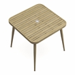 Afuera Living Aluminum Patio Dining Table with Umbrella Opening
