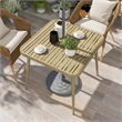 Afuera Living Aluminum Patio Dining Table with Umbrella Opening