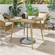 Afuera Living Aluminum Patio Dining Table with Umbrella Opening