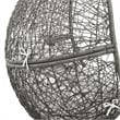 Afuera Living Outdoor Rattan Swing Chair in Gray and White