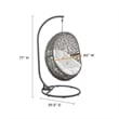 Afuera Living Outdoor Rattan Swing Chair in Gray and White