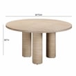 Afuera Living Patti Round Stone Dining Table in Terracotta for 6 Guests