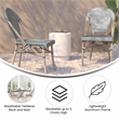Afuera Living Commercial Bistro Chair with Bamboo Finish Frame